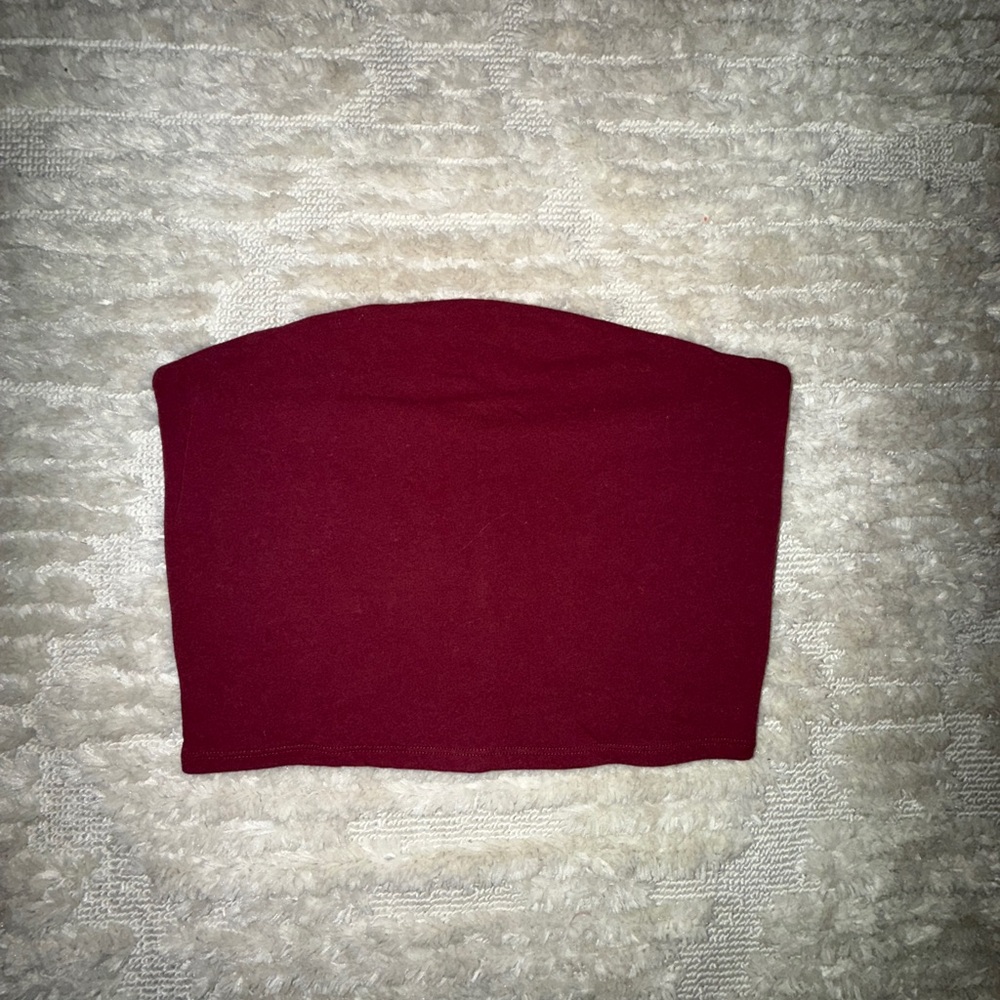 Garage Burgundy Tube Top